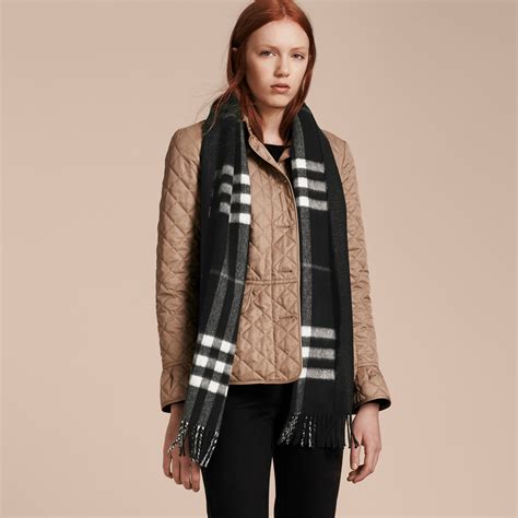 burberry reversible metallic check cashmere scarf|burberry check cashmere scarf sale.